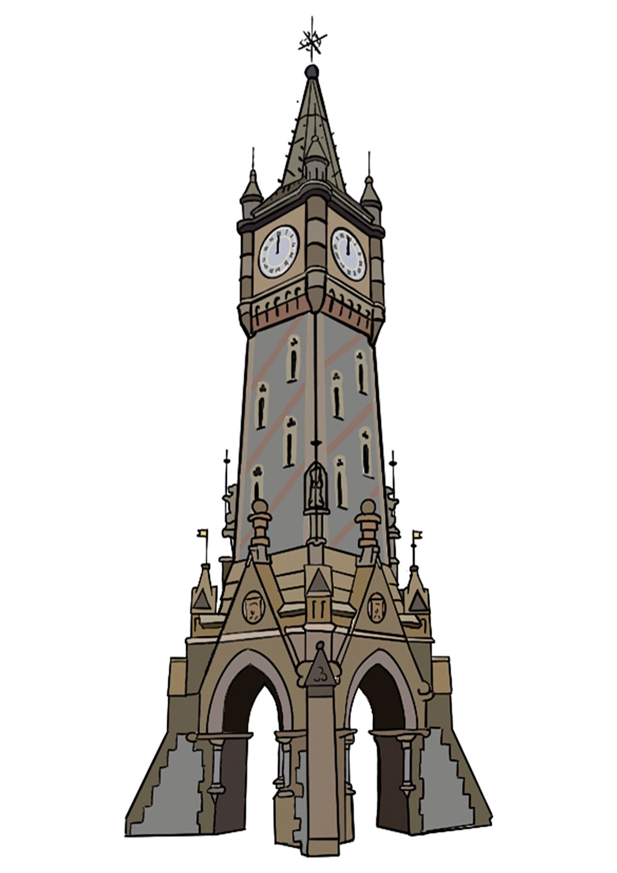 Machynlleth town clock by Yorkshire Nation