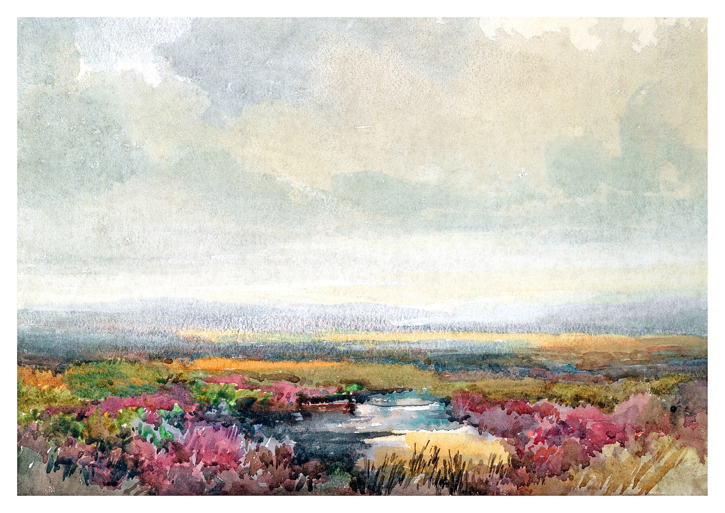 Reproduction watercolour painting of Walshaw Dean by Walter C Foster