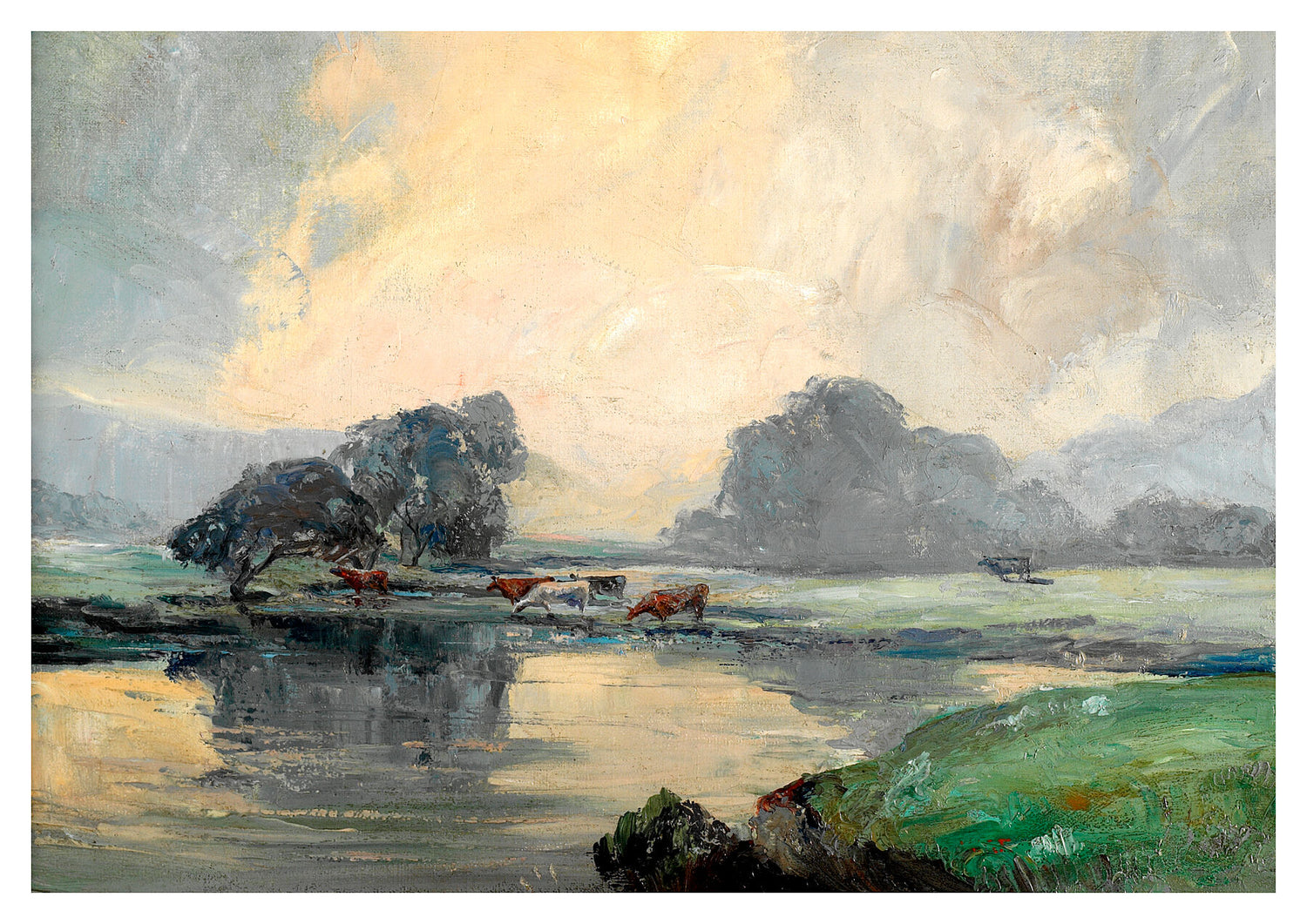 Reproduction watercolour painting of Aire Gap by Walter C Foster