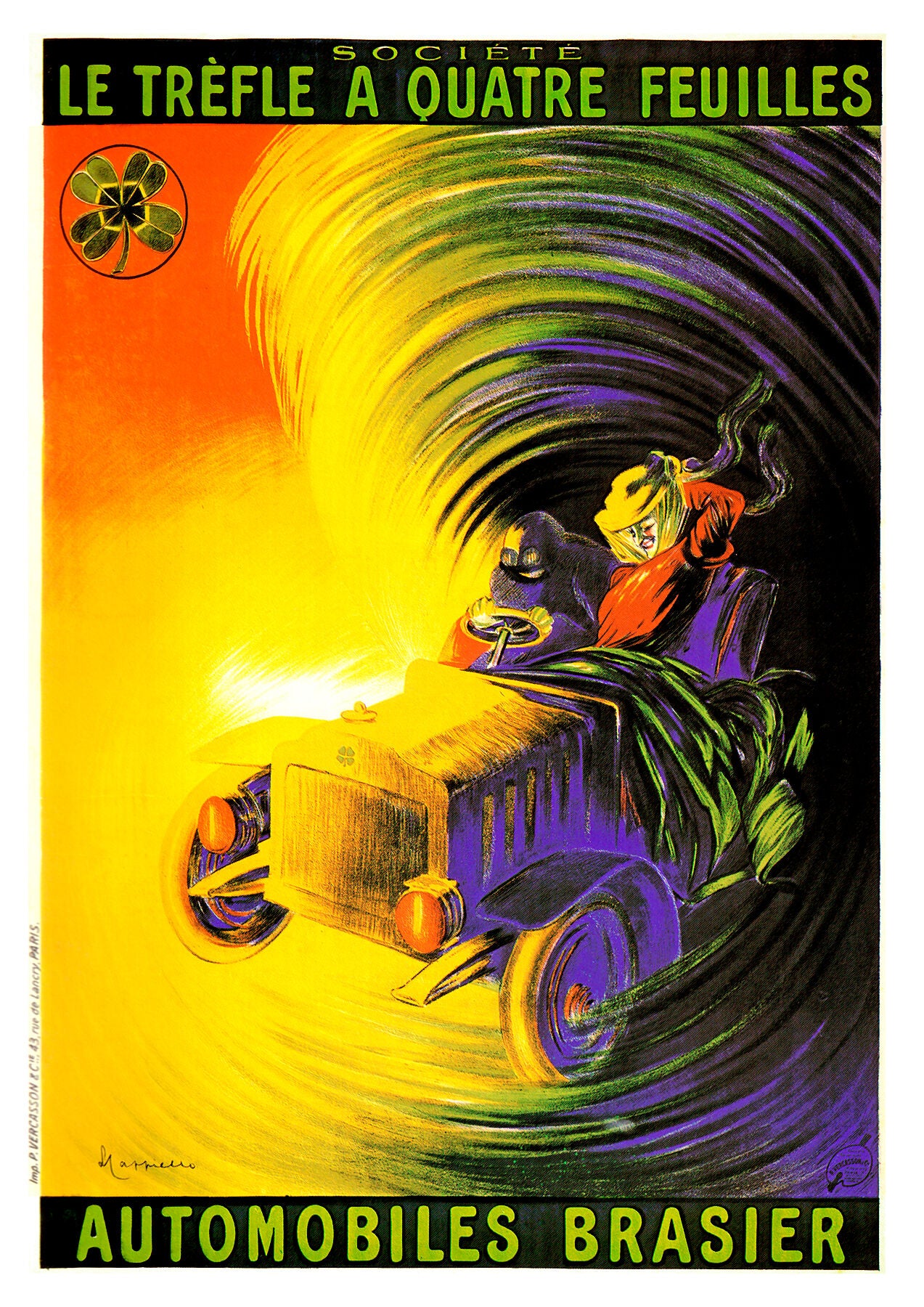 Automobiles Brasier poster by Leonetto Cappiello