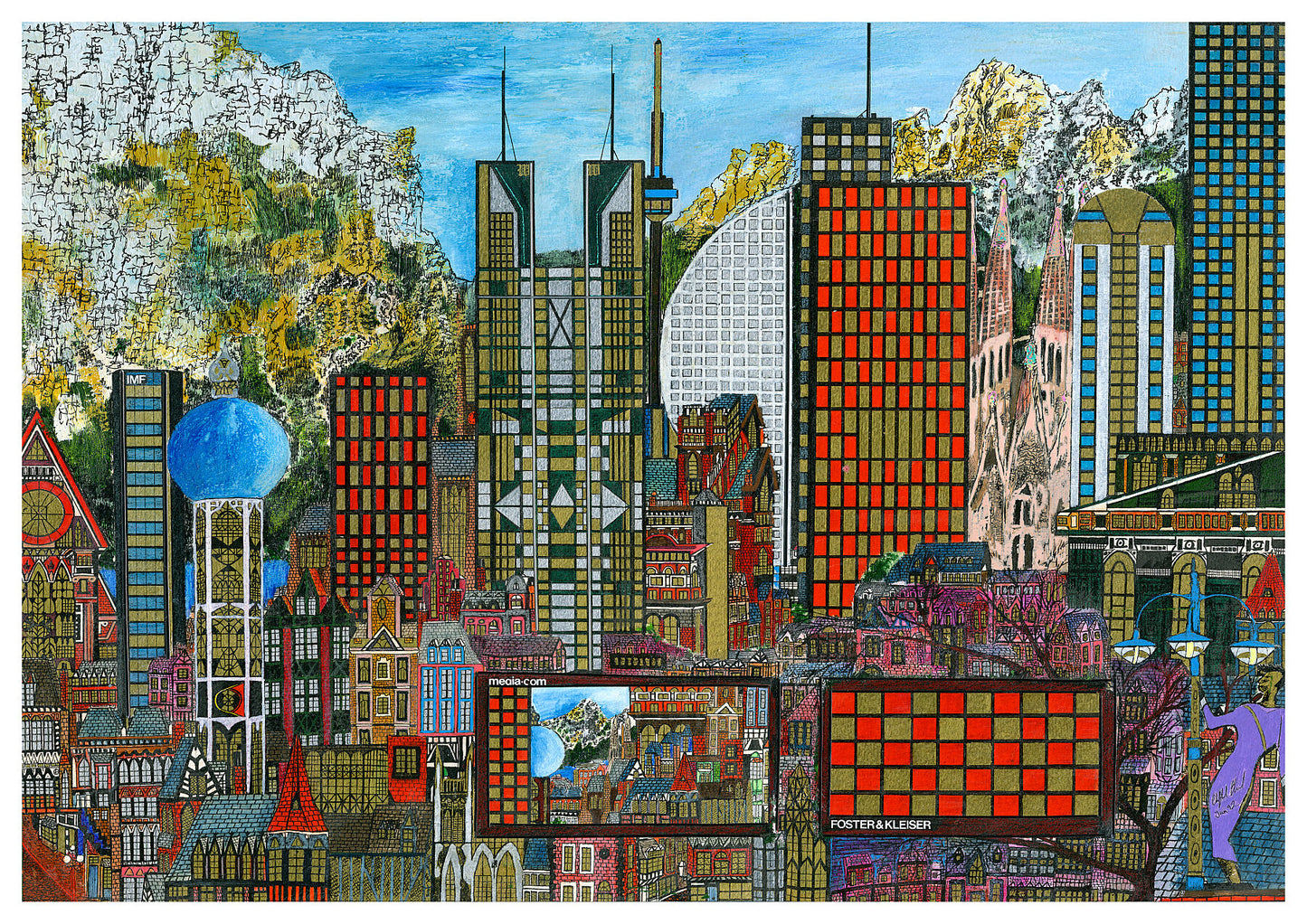 A late twentieth century global tour through architecture. What can you see? Barcelona? Tokyo? You decide