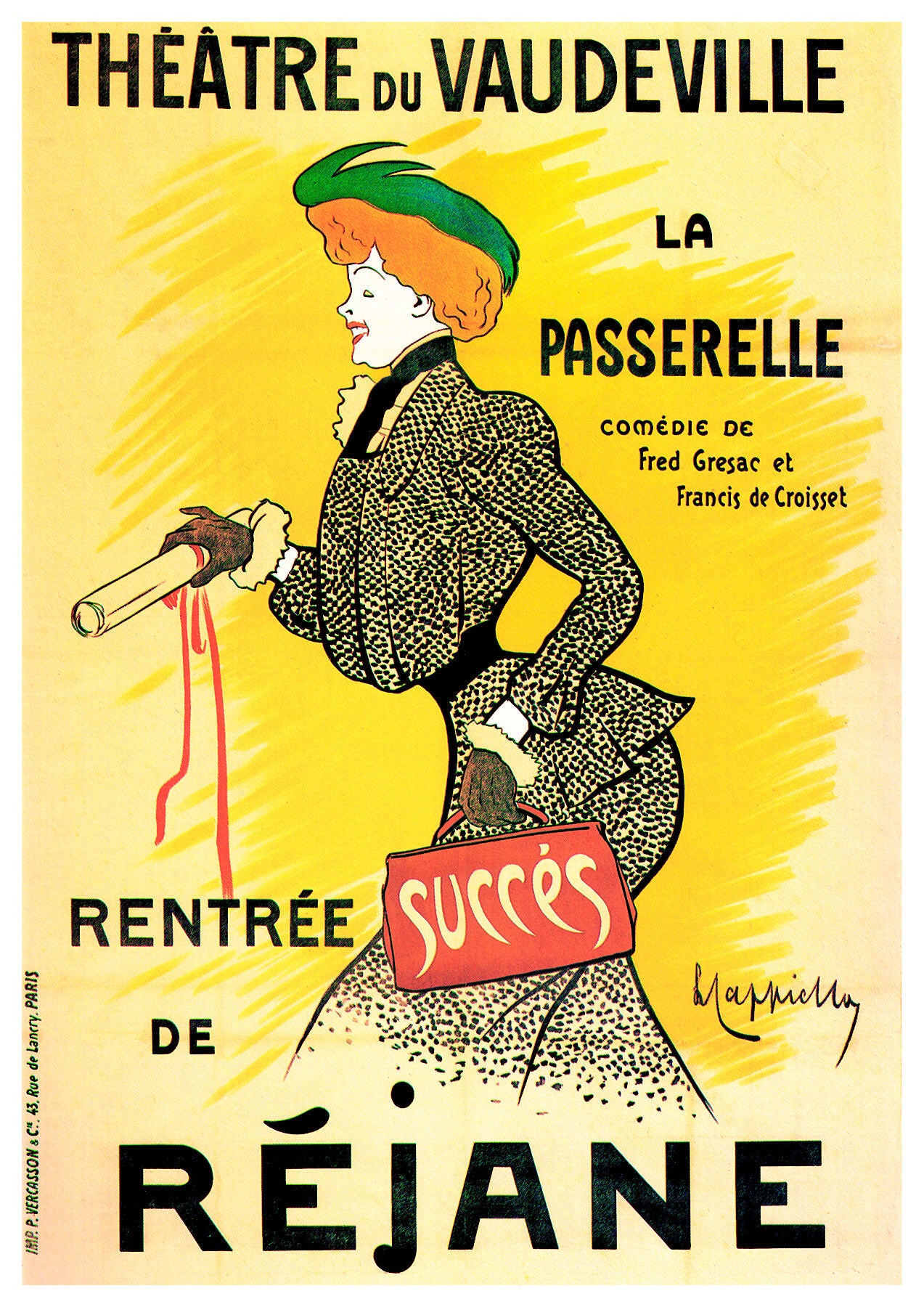 Théâtre Du Vaudeville poster by Leonetto Cappiello