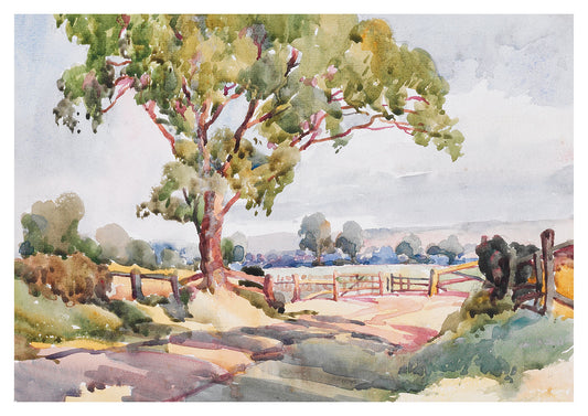 Reproduction watercolour painting of Cottingley Near Bingley by Walter C Foster