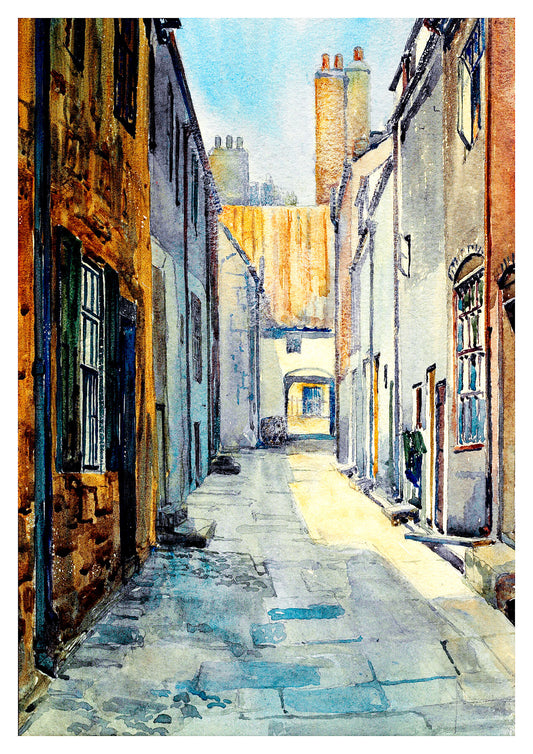 Reproduction watercolour painting of Loggerhead Yard by Walter C Foster