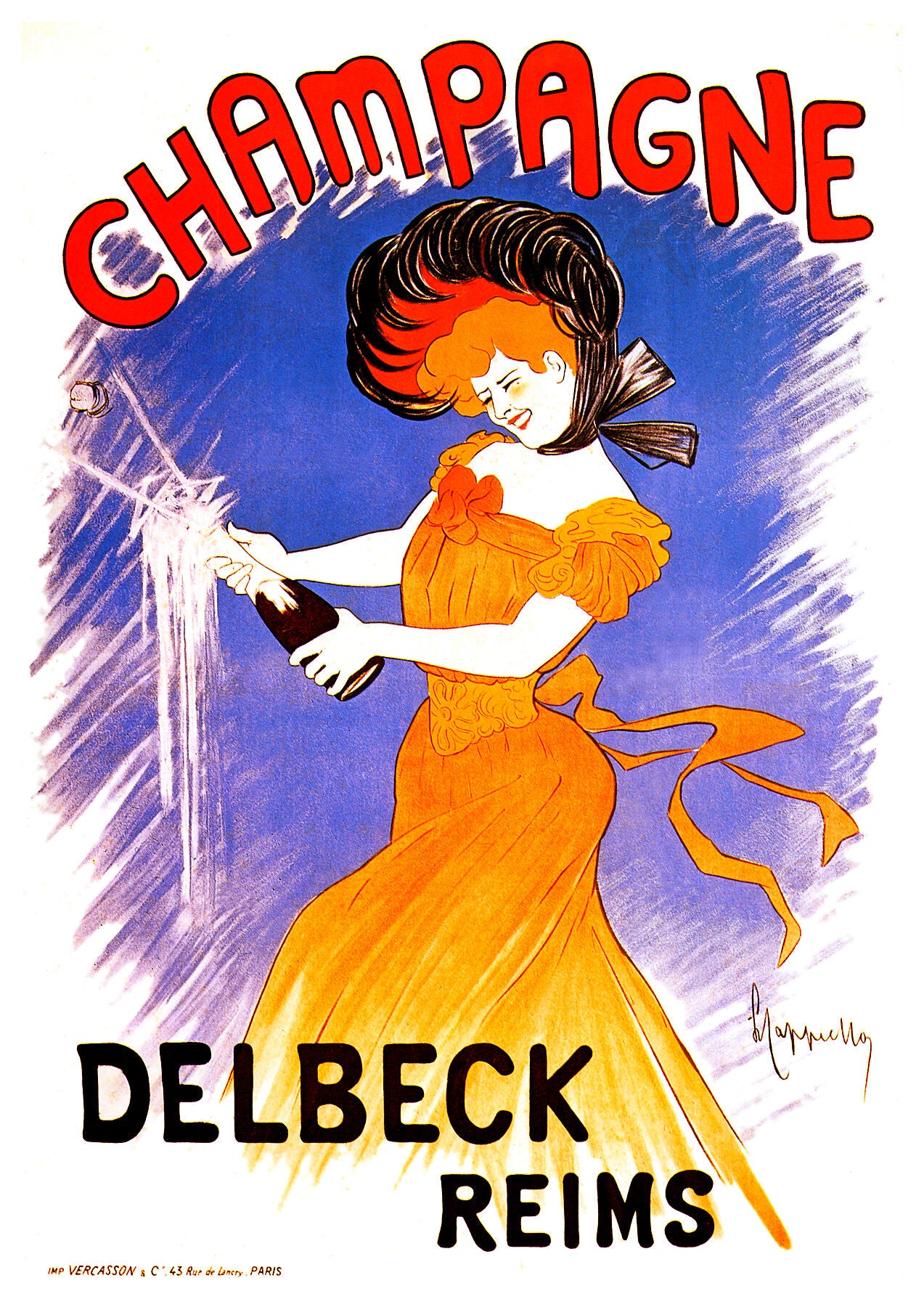Champagne Delbeck Reims poster by Leonetto Cappiello